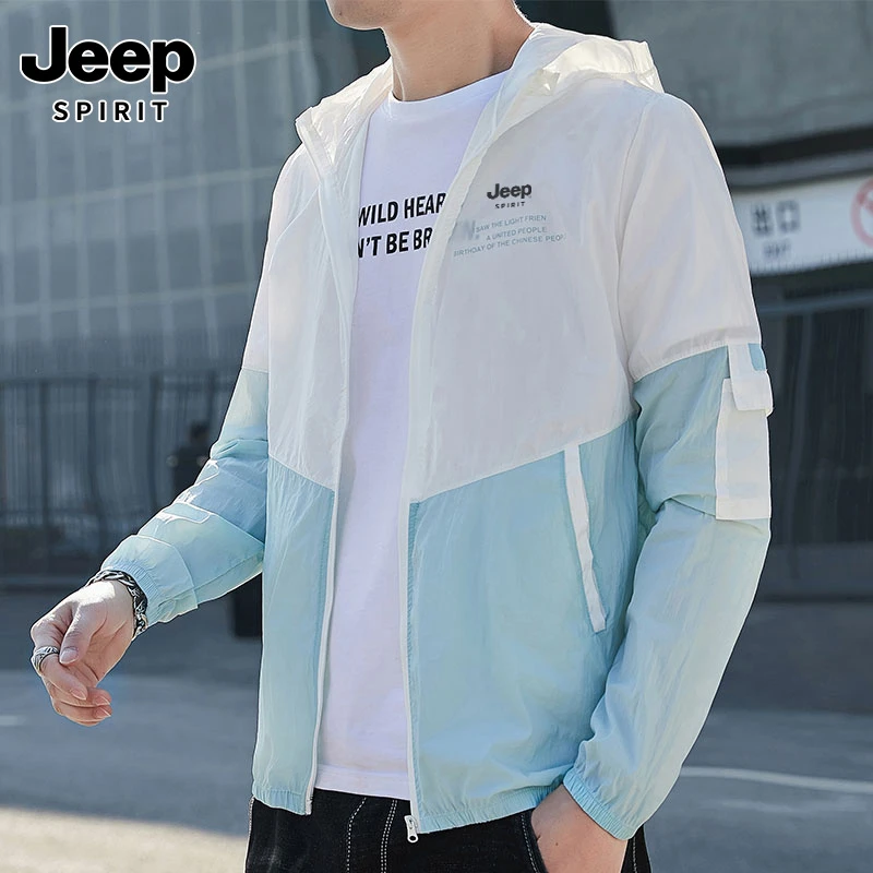 JEEPSPIRIT919夏防晒衣服男遮阳防紫外线女皮肤衣衫休闲薄款外套