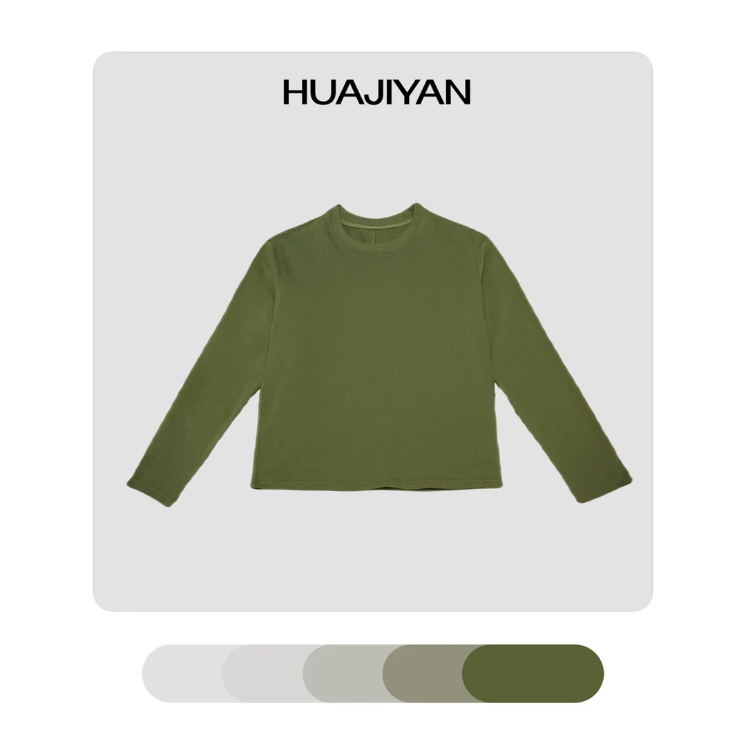 华吉言HUAJIYAN【基础T】简约内搭纯棉长袖t