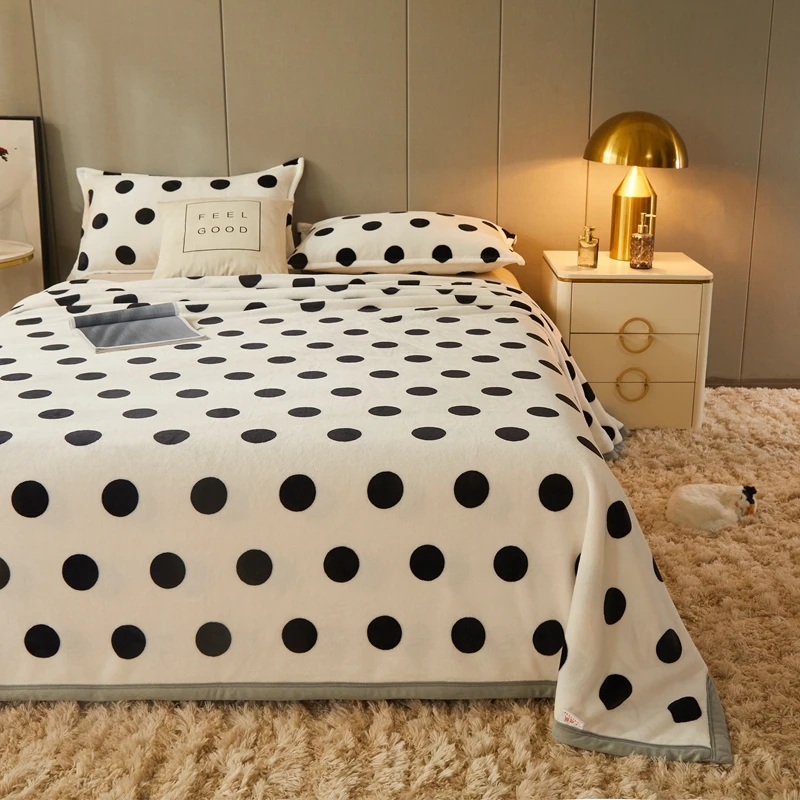 北欧风云貂绒床单单件法兰绒毛毯网红加厚单人学生床双人1.8m被单