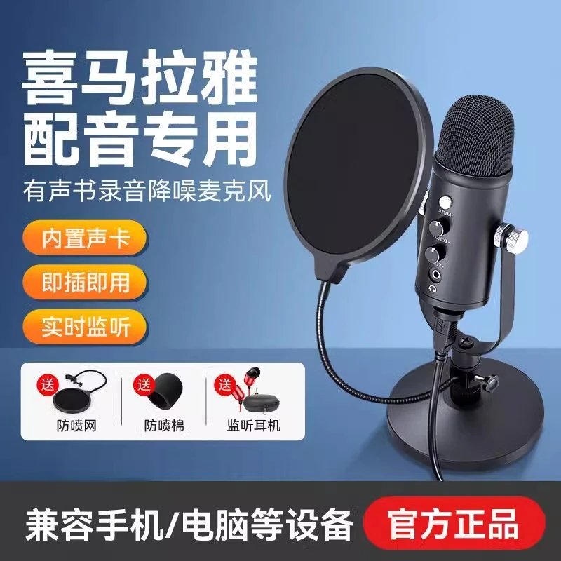 专业配音话筒录音设备手机配音口播音员录音棚专用降噪话筒电容麦