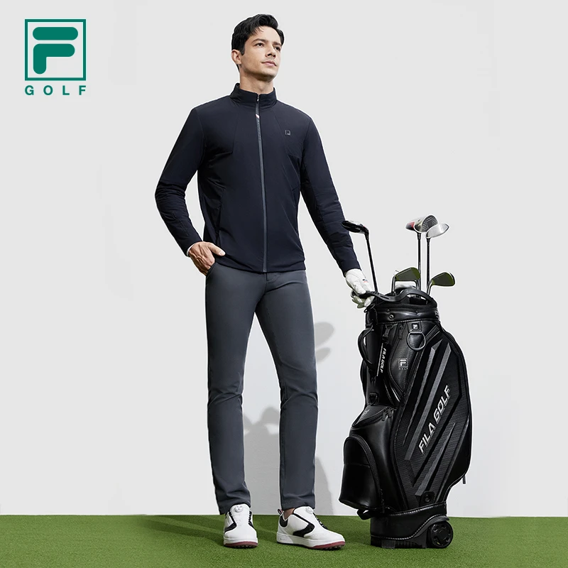 Fila/斐乐男子【春季外套】高尔夫立领舒适弹力棉服外套A11M415904F