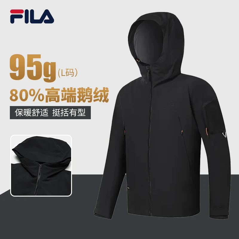 Fila/斐乐男子【防寒】【户外鹅绒防风羽绒服】连帽外套A11M347905F
