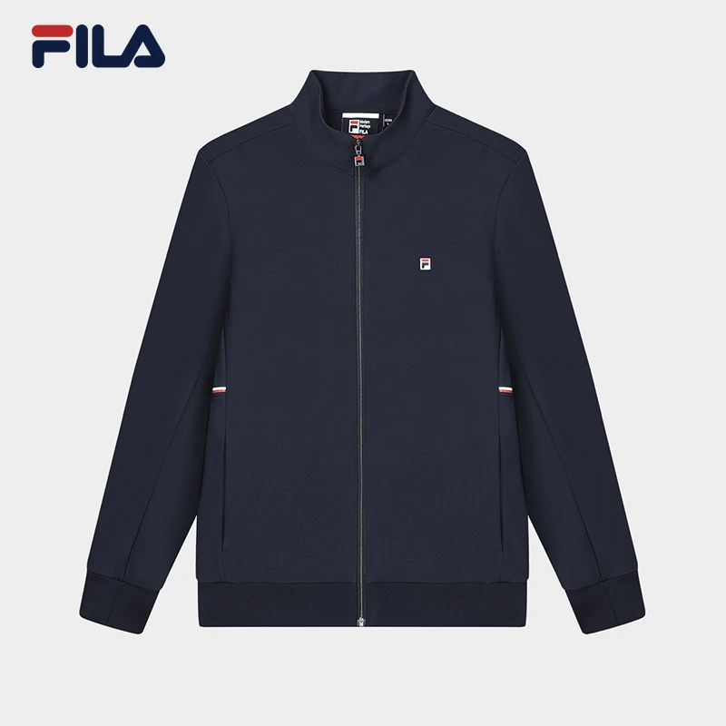 Fila/斐乐男装【春季外套】24新款加绒立领高端商务夹克F11M411705F