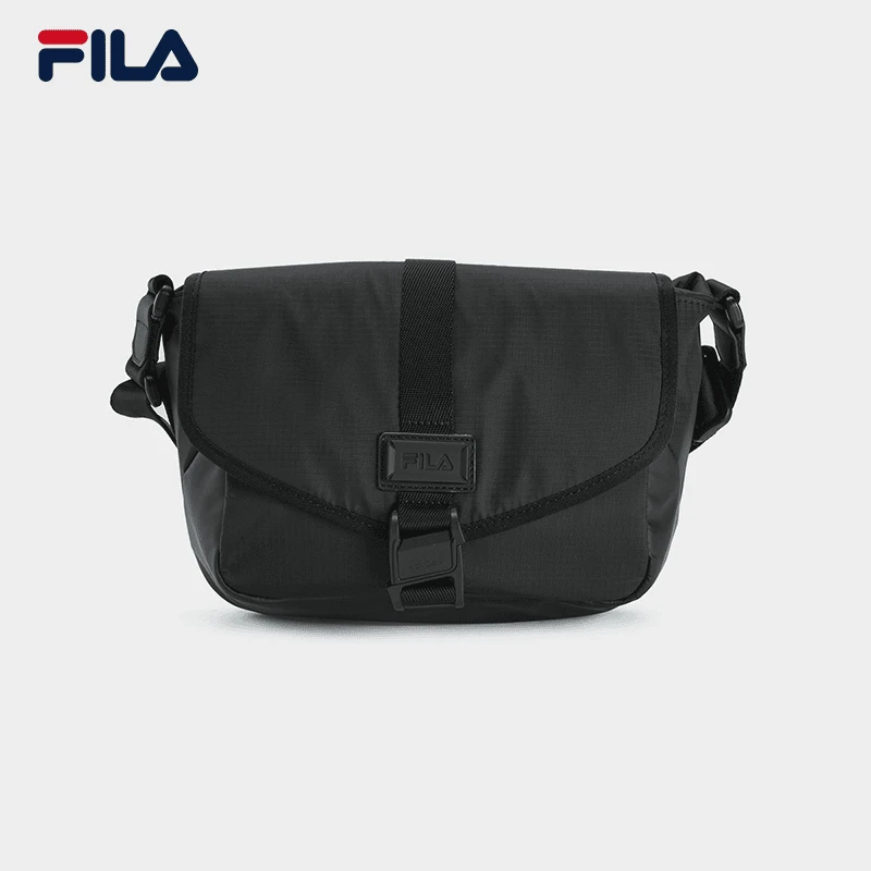 Fila/斐乐男【日系黑色潮酷单肩斜挎包】潮流时尚休闲包F13M421102F