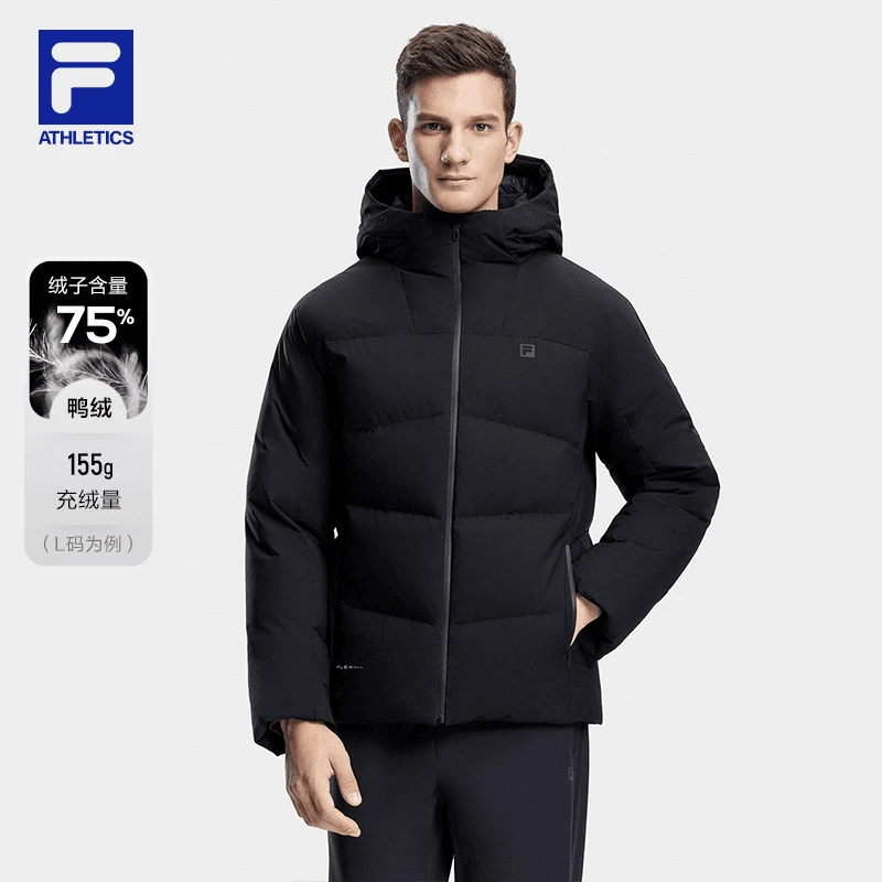 Fila/斐乐斐乐【铝热薄膜专业运动连帽羽绒服】男子外套A61M441904A