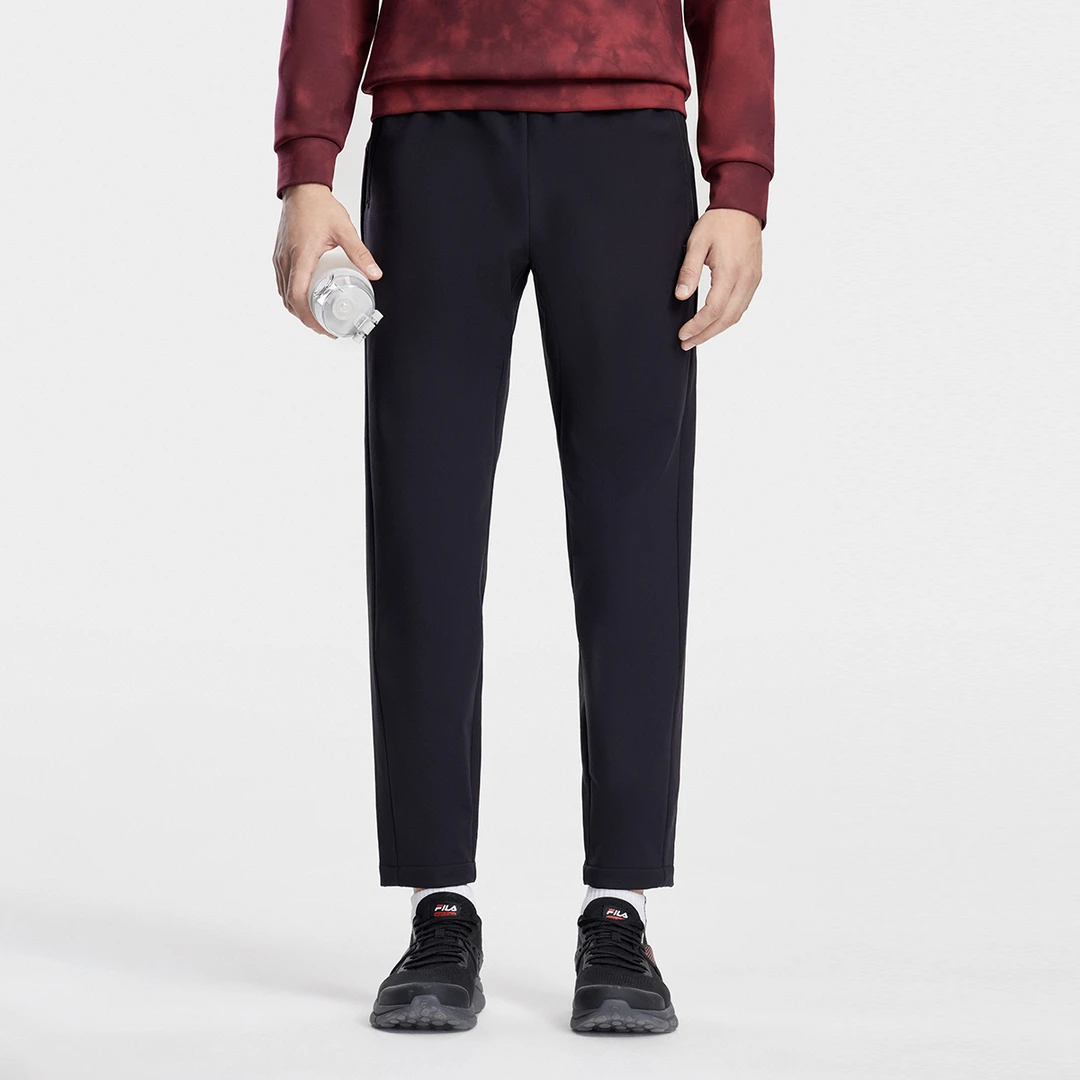 Fila/斐乐男子【防寒】【加绒防水】加厚软壳直筒运动长裤A11M341804F