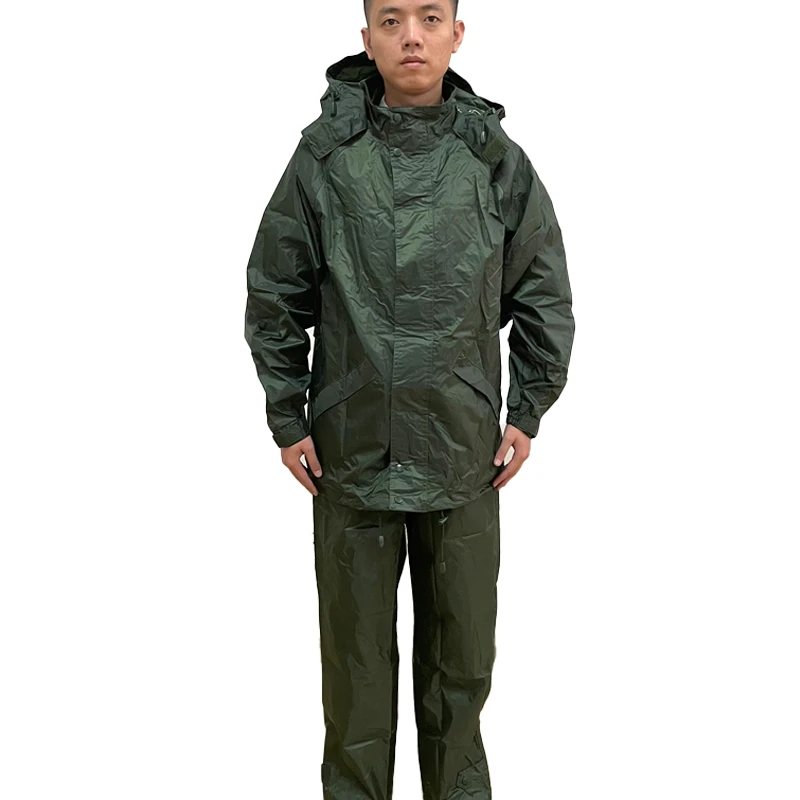 老货橄榄绿分体雨衣 户外工作防水防雨钓鱼男士分体雨衣垂钓防风