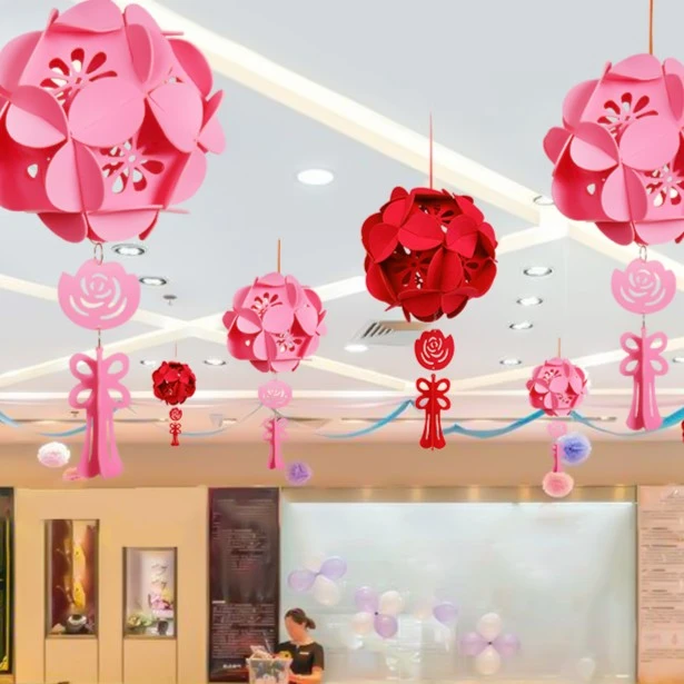 婚房挂件装饰品小挂件商场超市珠宝店橱窗室内吊顶创意场景布置