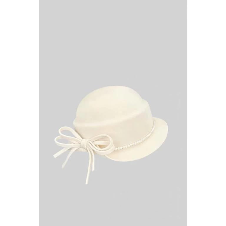 曼曼【EP.ED合集】白色时尚法式小众韩版优雅盆帽日系毛呢