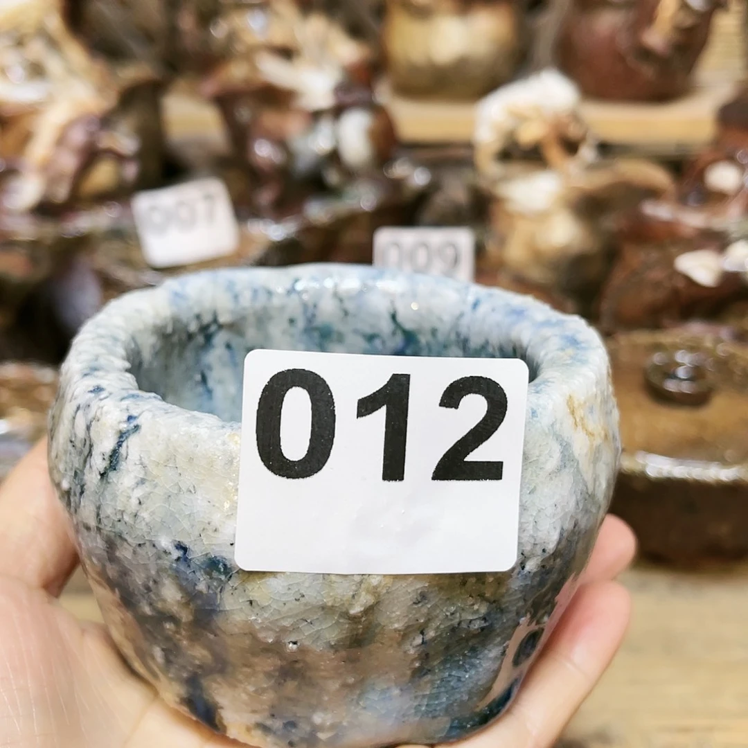 杯超*柴烧粗陶手捏宝瓶高货