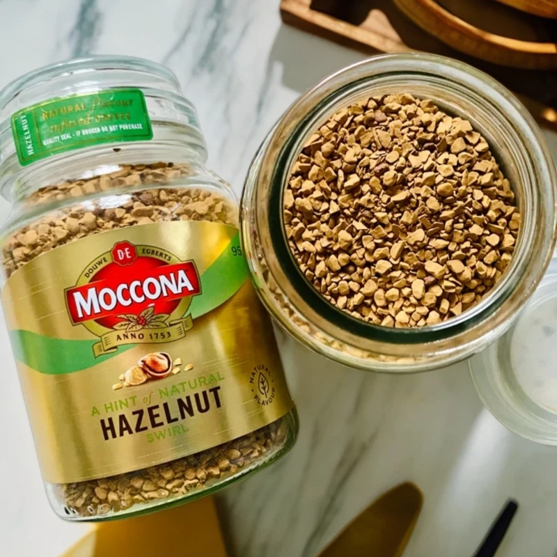 荷兰进口Moccona摩可纳榛果味冻干速溶咖啡粉无蔗糖1瓶冰美式咖啡