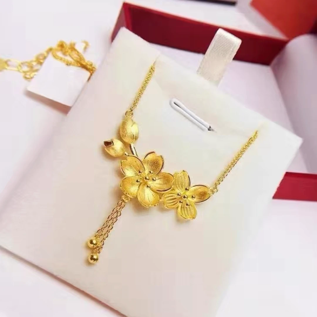 {抖音好物}女士双生莲花O字链套链