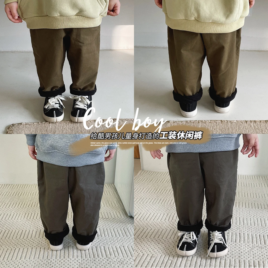 Y允儿妈宝宝冬款儿童加厚休闲裤小童休闲长裤宝宝幼儿园裤子