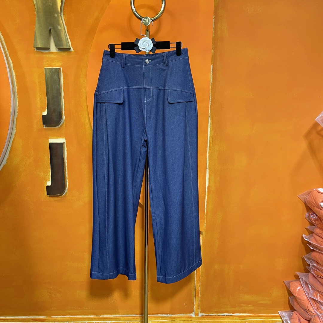 236182高腰牛仔哈伦裤香蕉裤