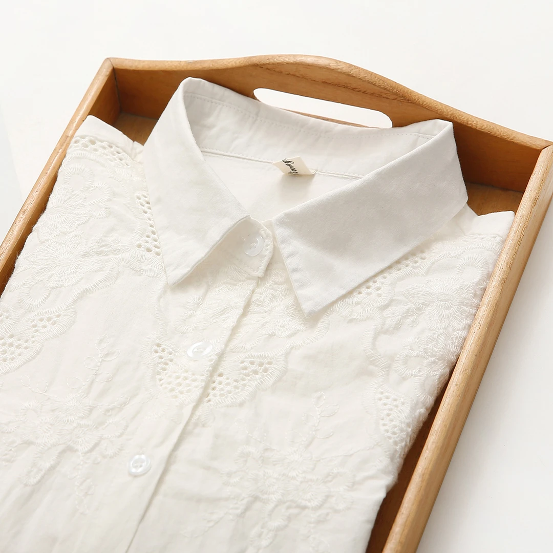 法式白色蕾丝衬衫女春秋2025新款叠穿内搭打底长袖衬衣灯笼袖上衣