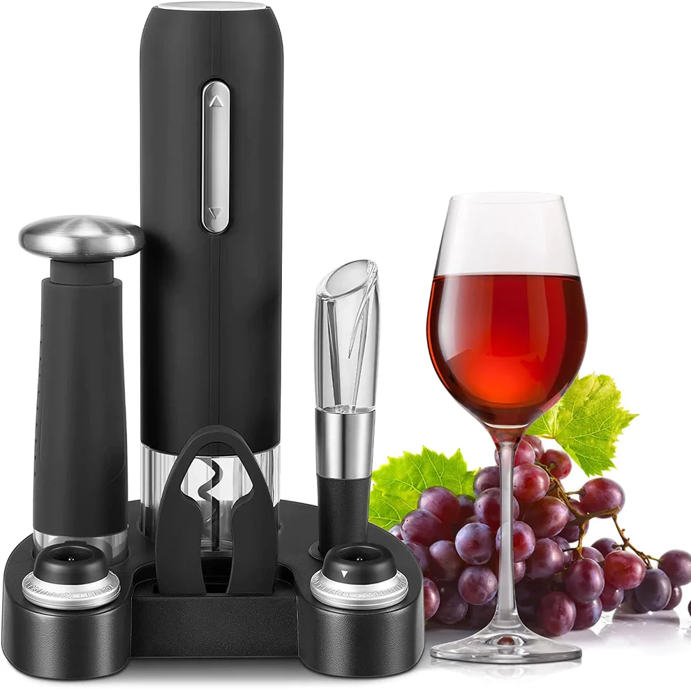 准新品 电动红酒开瓶器6合1专业电动开酒器家用带软木真空密封器