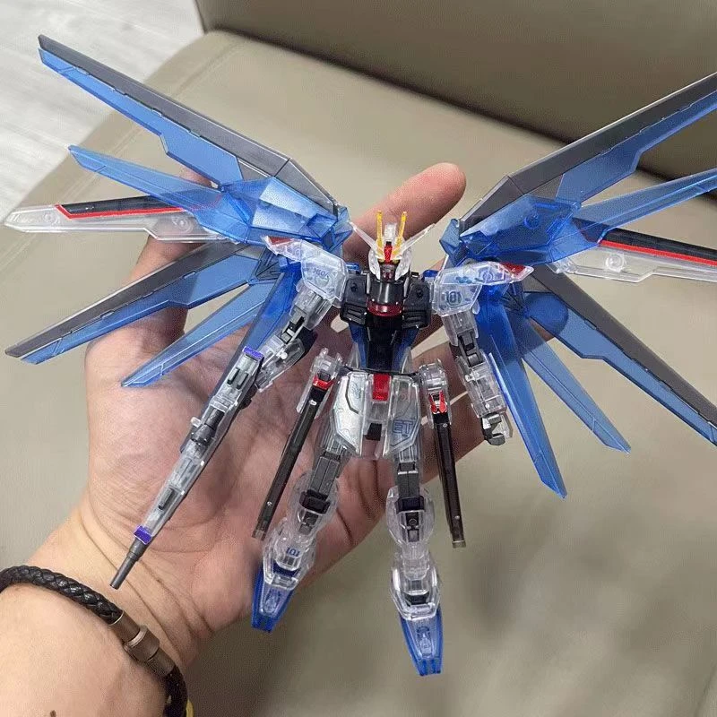 现货 星动透明新生自由战士HG1/144彩色透明限定版拼装模型送支架