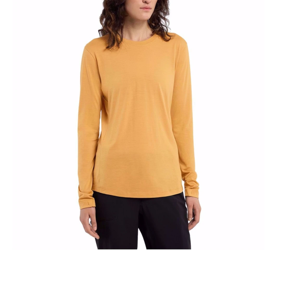 ARC'TERYX/始祖鸟 Lana crew LS户外运动女款圆领羊毛长袖T恤纯色