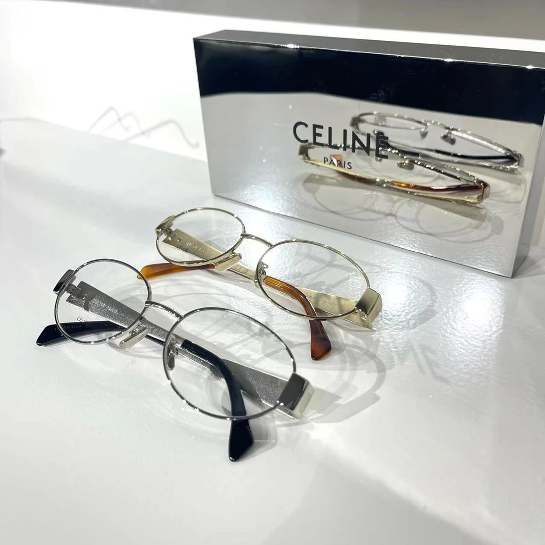 CELINE凯旋门金属边框椭圆平光镜/正品保障/假一赔四/公价4200