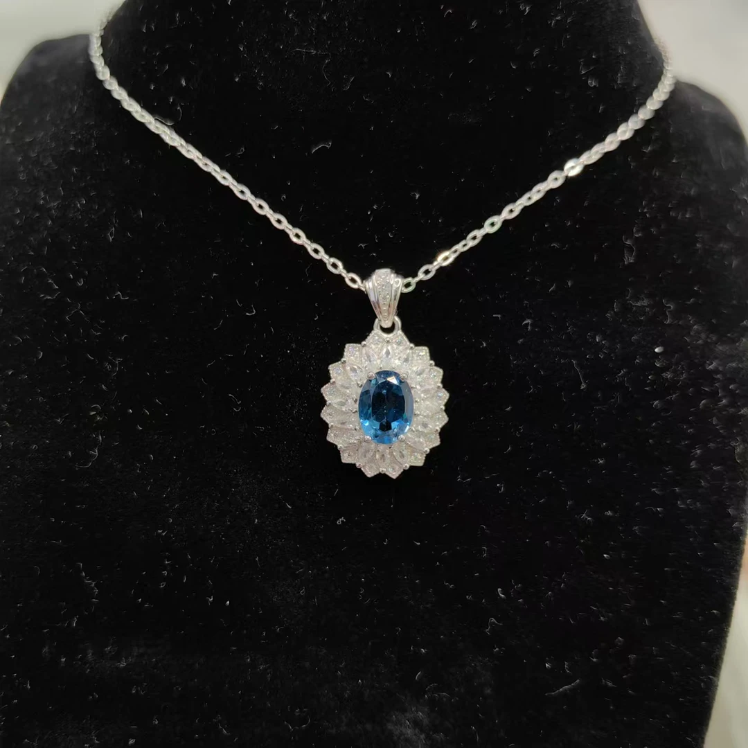 ZY-JFLTPD280-伦敦蓝托帕石吊坠