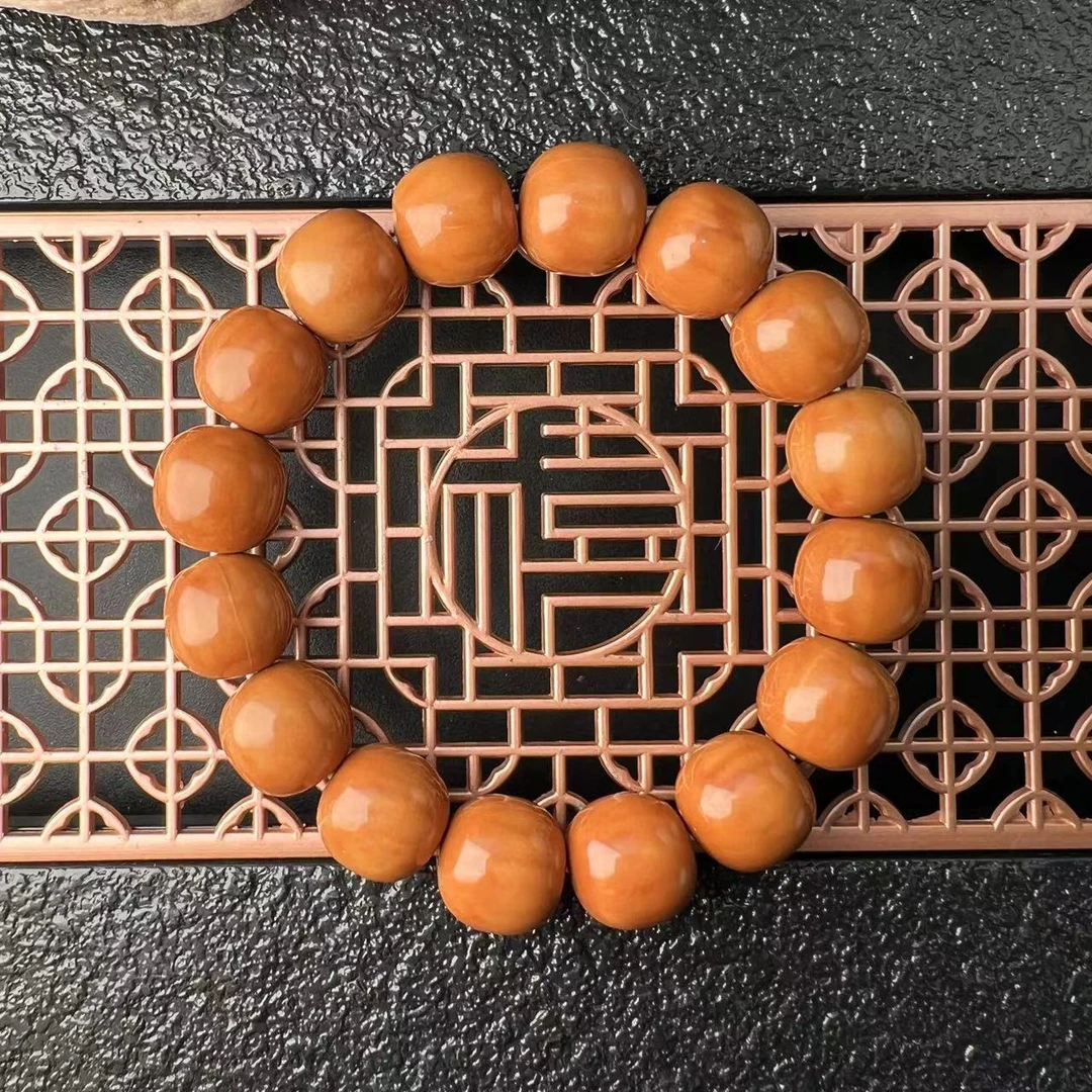 【13-14mm左右猴头核桃老型光珠单圈加配饰】