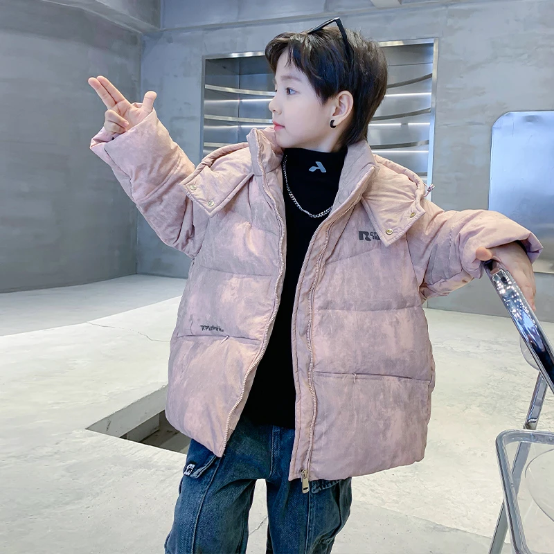 儿童外套羽绒服加厚中大童冬季冬装童装男女童洋气连帽中长款韩版