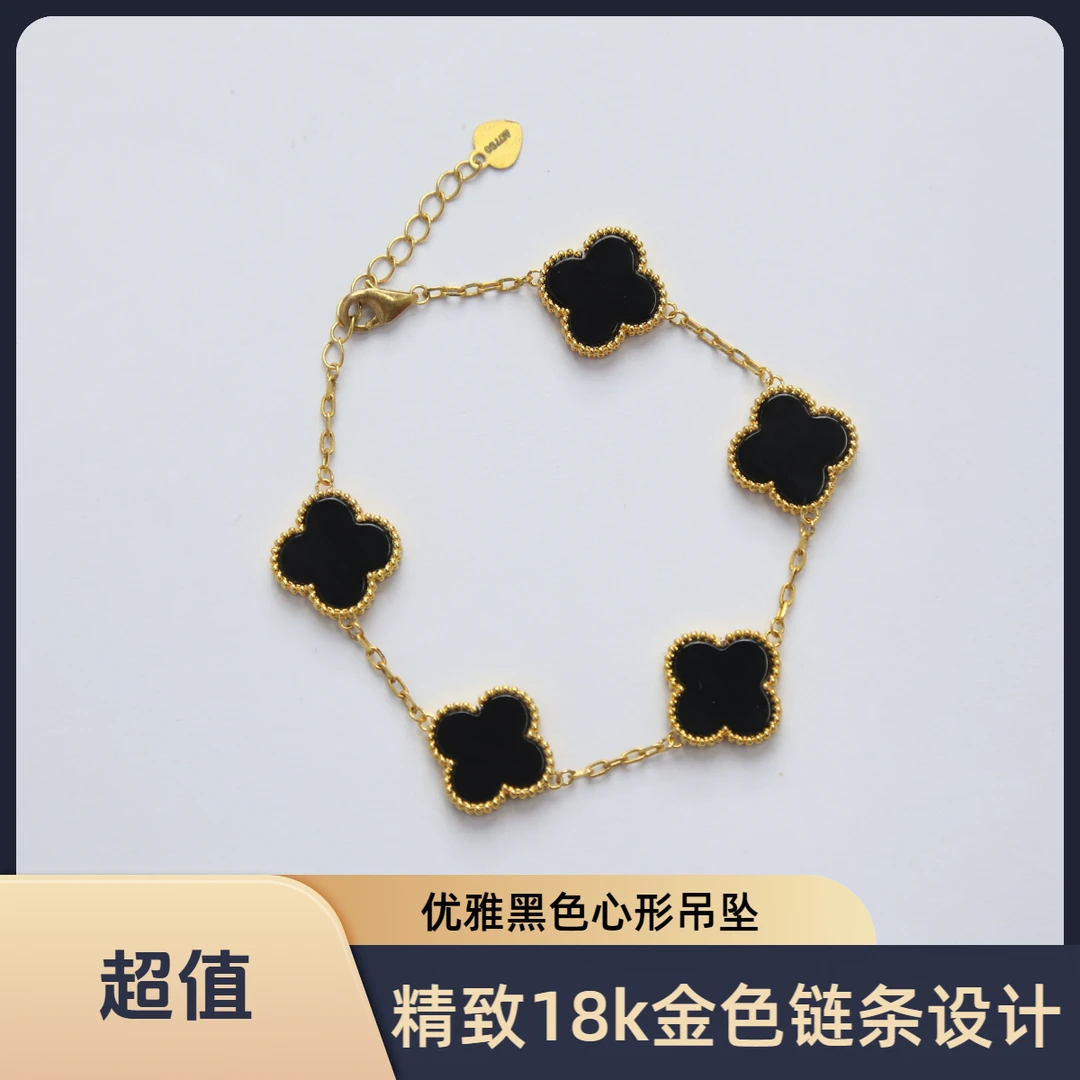 【质检发货】源头工厂-15mm黑玛瑙手链水晶