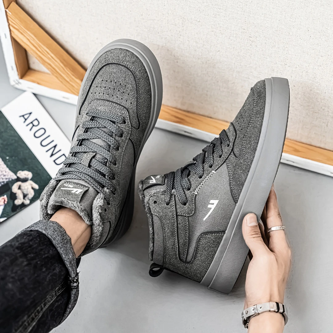 回力男鞋高帮鞋2025冬季新款厚底增高休闲运动百搭加绒加厚板鞋男