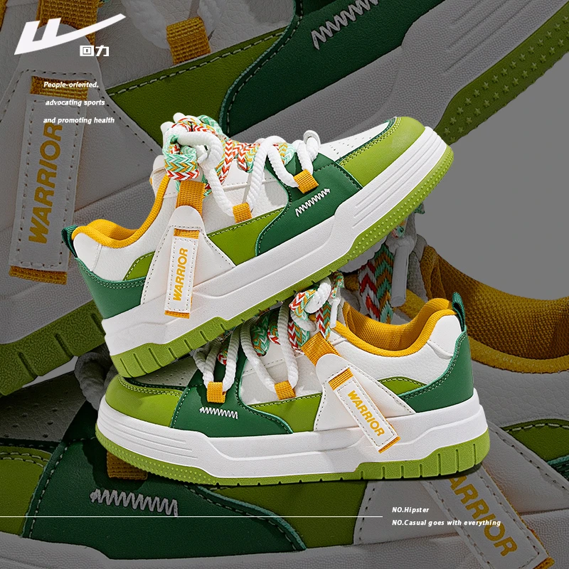 回力女鞋厚底绿色板鞋女夏季2024新款小众设计感百搭休闲小白鞋女