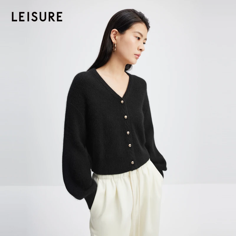 【商场同款】LEISURE丽雪柔软保暖长袖针织衫0355