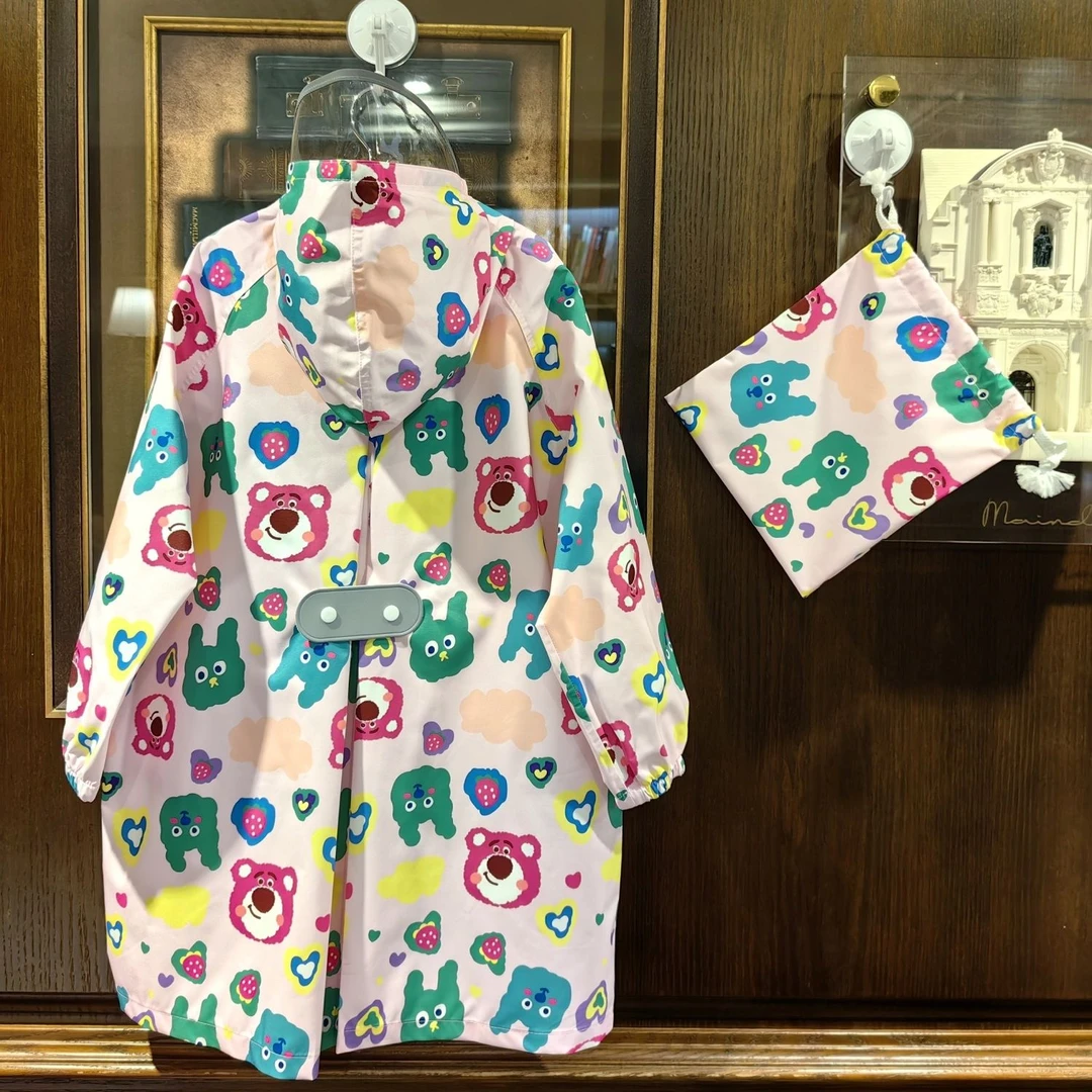 2025新款日系薄款速干透气儿童雨衣男女幼儿园防水雨披学生书包位