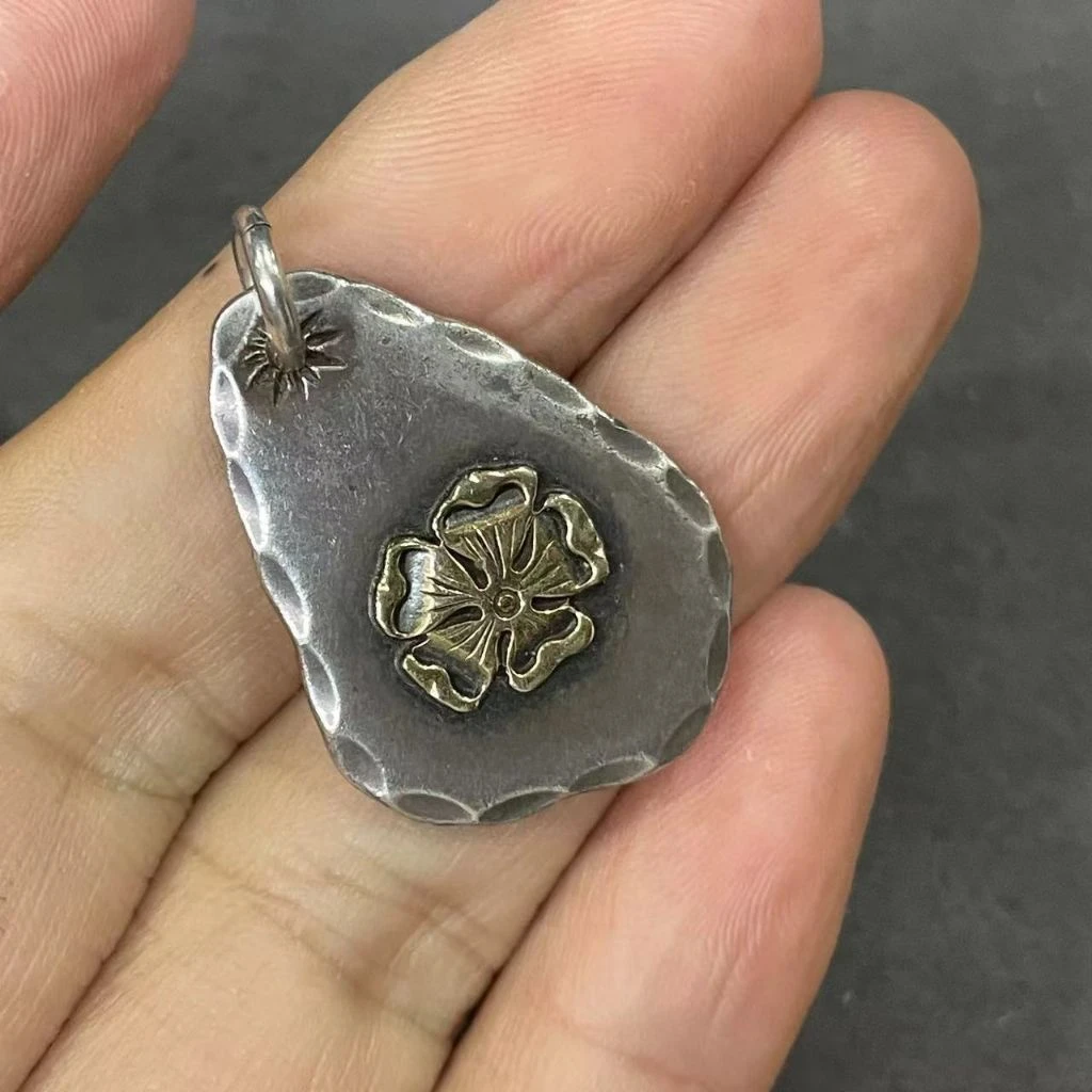 中古蔷薇花水滴牌 项链吊坠 GOROS高桥吾郎