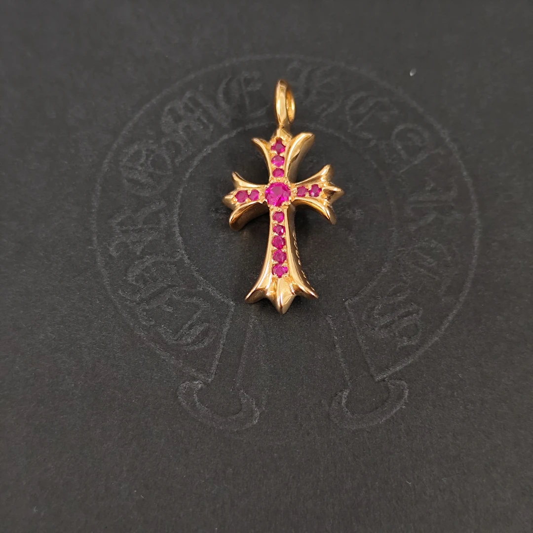 CHROME HEARTS 金钻十字架（小）