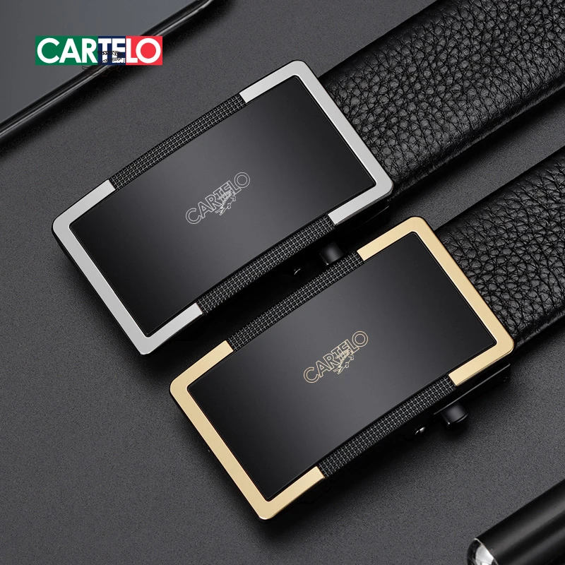 CARTELO/卡帝乐鳄鱼加长150cm男士皮带真皮自动扣时尚百搭裤腰带