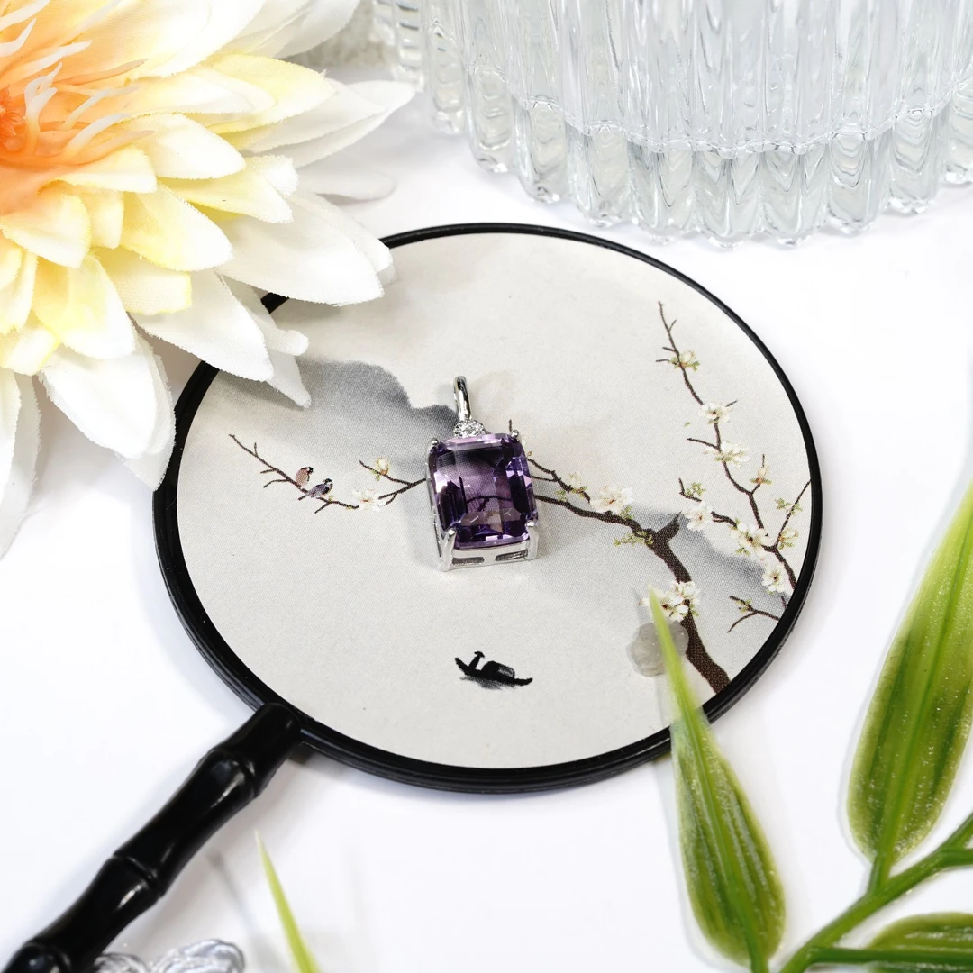 0615-DGZBHCP2 紫水晶吊坠