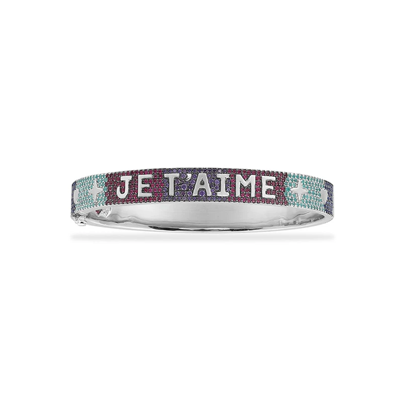 APM MONACO  JE T'AIME 多色手镯情人节七夕礼物百搭AB4493M气质