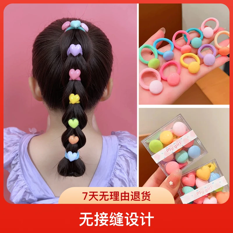 儿童可爱不伤发高弹力糖果色小女孩无接缝头绳宝宝发圈发绳橡皮筋