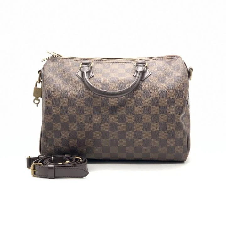 95新 LouisVuitton/路易威登 棕棋盘格sp30包/肩带款