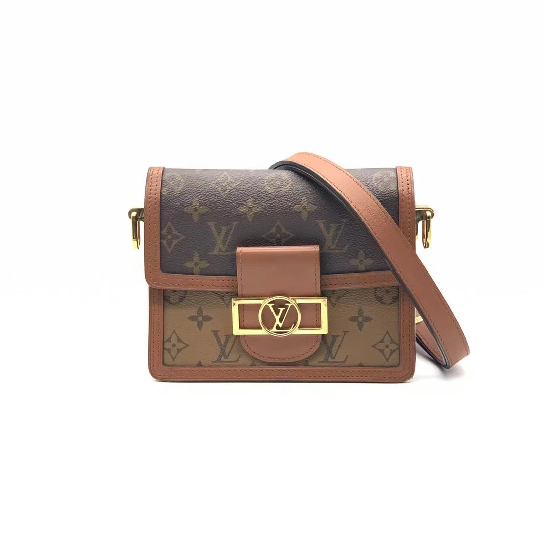 99新 LouisVuitton/路易威登 老花小号达芙妮单肩包/新款带铜牌