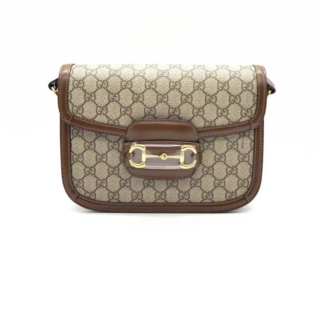 95新 GUCCI/古驰  焦糖色中号1955马鞍包