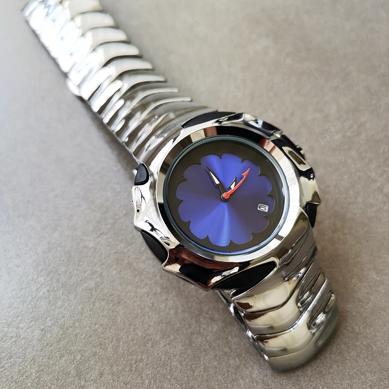 外贸独特个性学生手表男石英表大表盘防水虫洞概念小众时尚潮男表