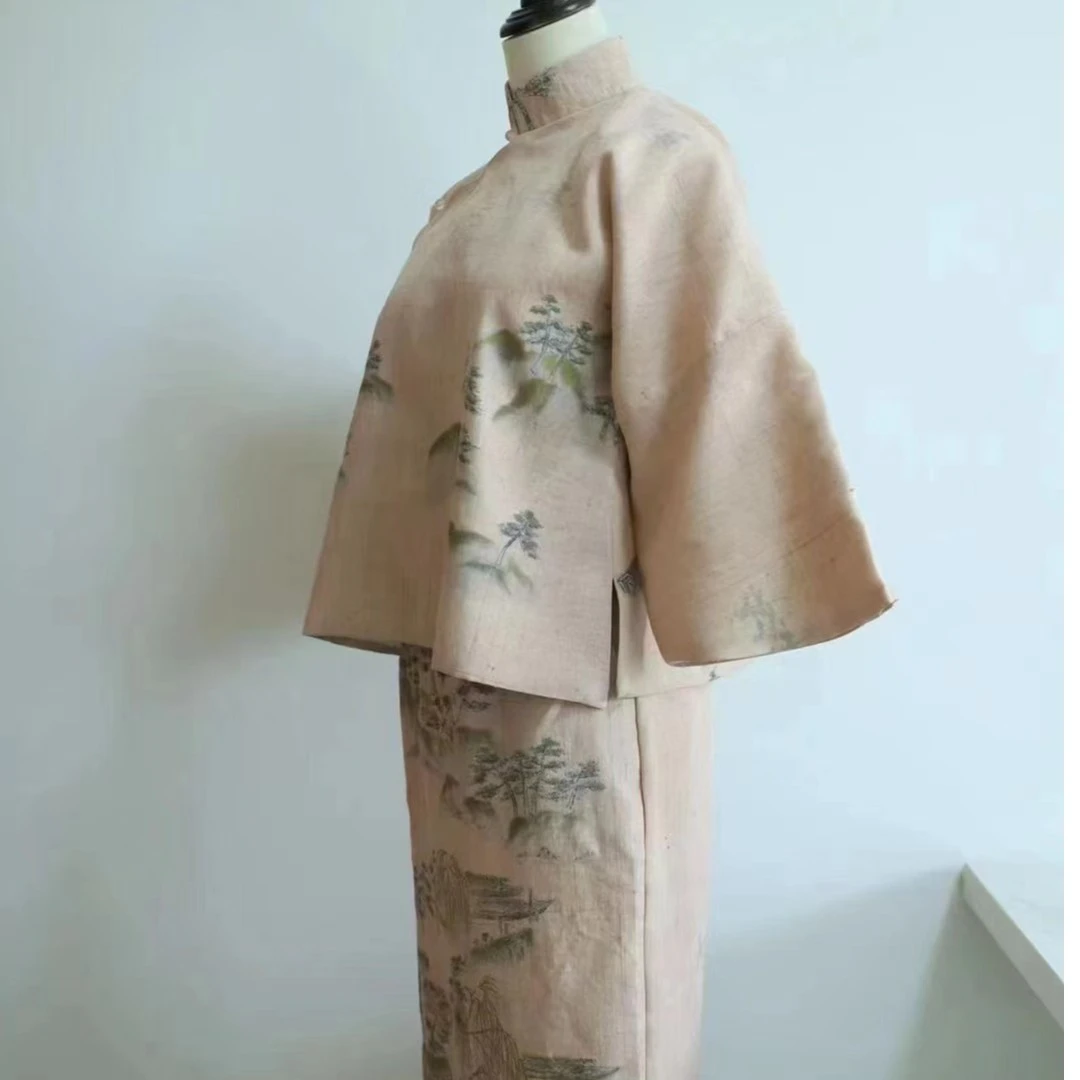 正娟布料.西针织茶席.手工定制真丝正娟布料