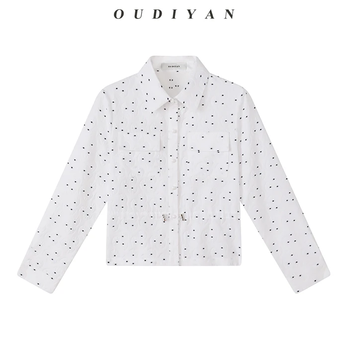 OUDIYAN | 小个子高端女装  秋季新款波点长袖休闲衬衫女