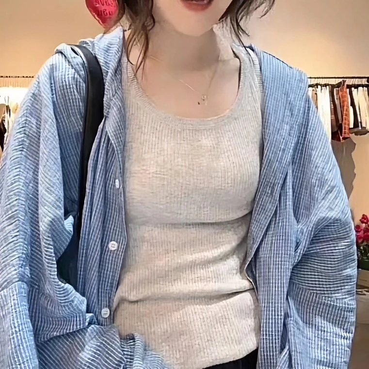 人手款！透气百搭清新显白的韩版慵懒宽松连帽细网红洋气炸街女装