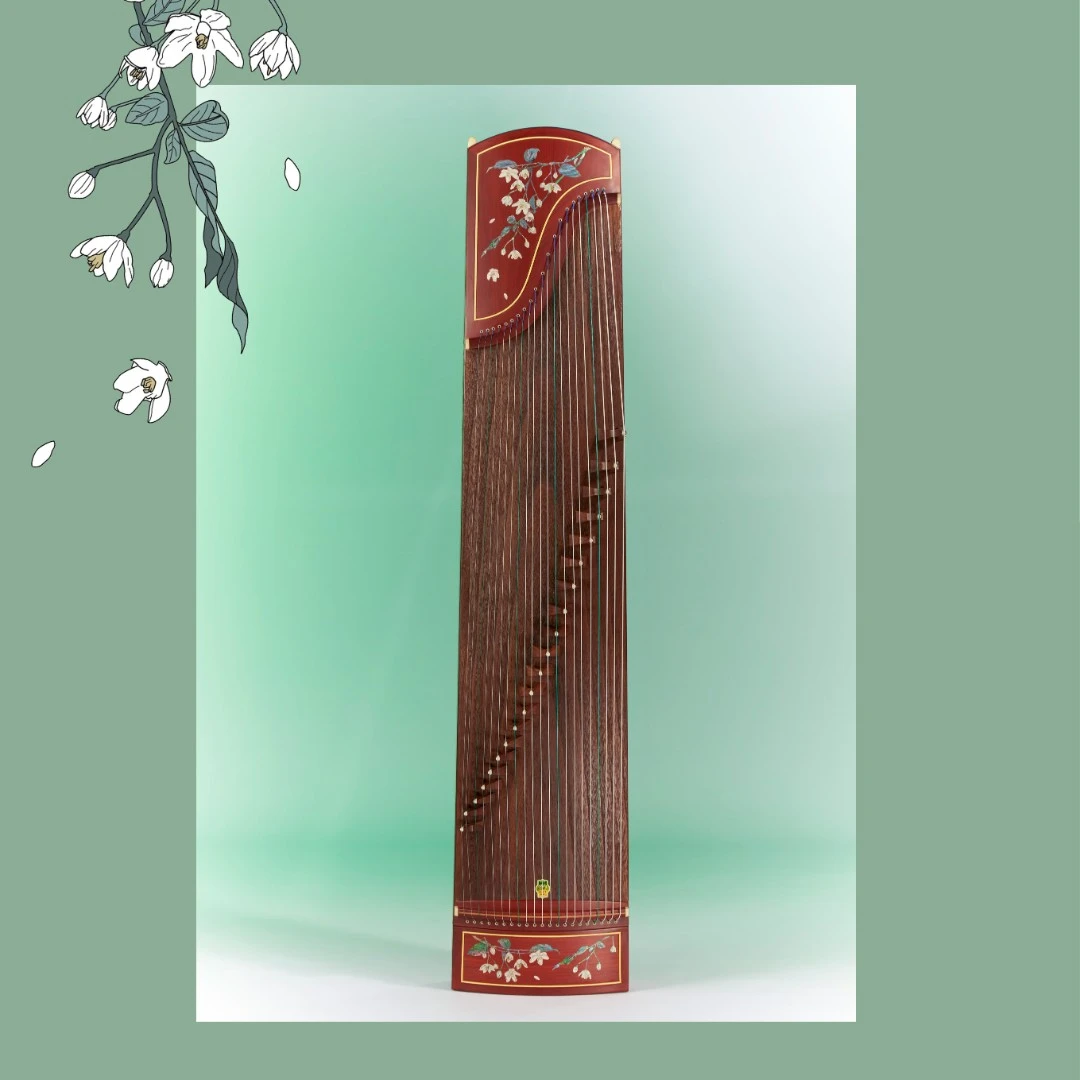 敦煌22年新品22696L玉瓣乔木古筝非洲紫檀木官方授权经销商