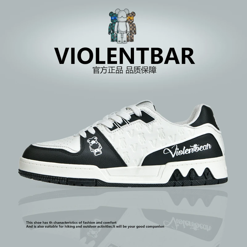 Violentbear/暴力熊男鞋轻奢时尚女鞋休闲百搭潮鞋板鞋情侣款8889
