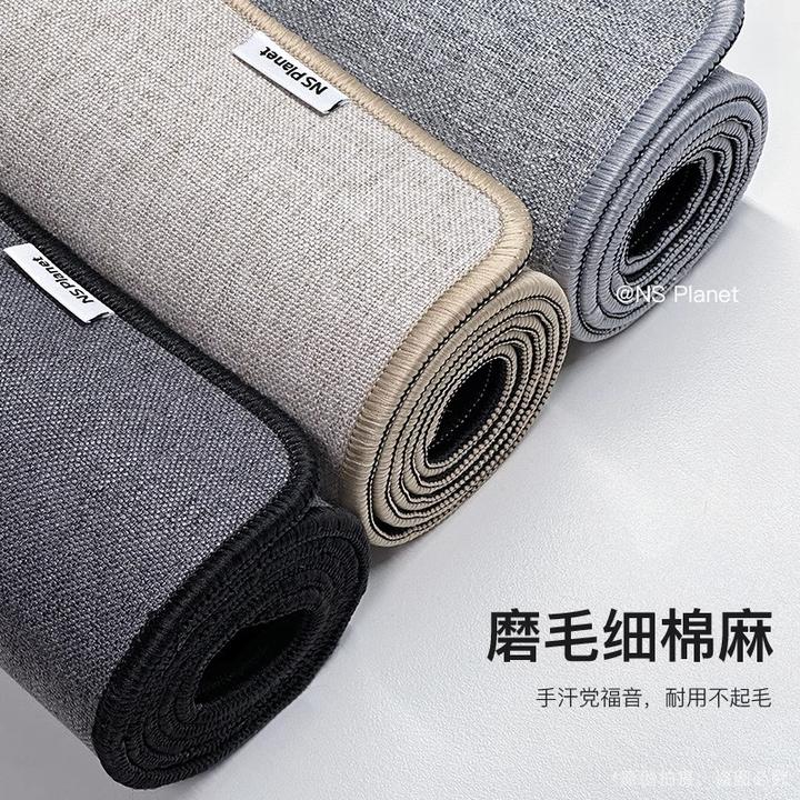 NS Planet棉麻鼠标垫超大号键盘垫减震降噪亚麻办公桌垫定制尺寸