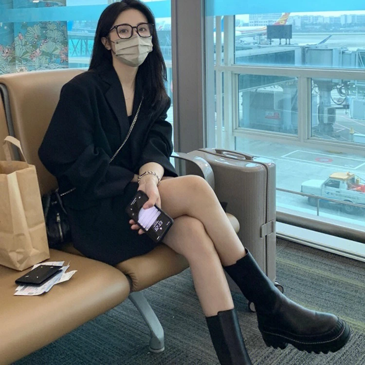 黑色西装外套女高级感2025秋冬新款宽松休闲廓形oversize大码西服