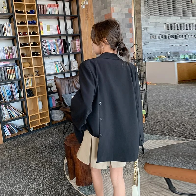 小众设计感后开叉小西服女秋2025新款韩版小个子今年流行西装外套