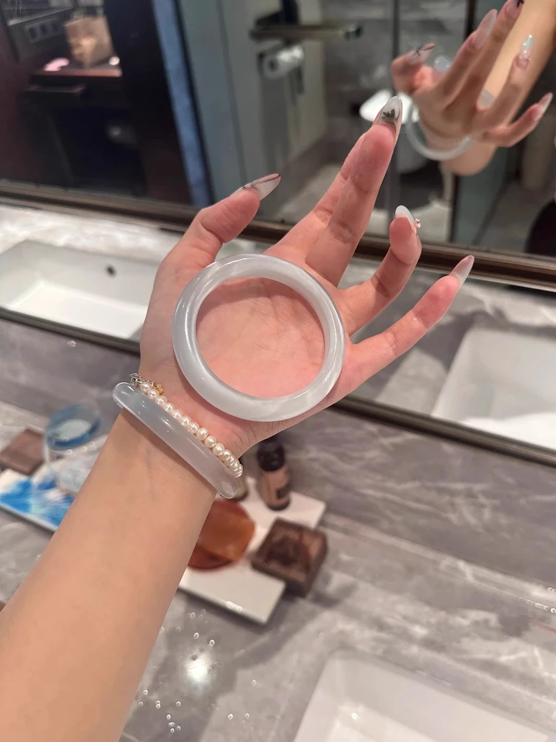 非金属玻璃手镯 海洋之蓝  超显气质女款新国潮百搭不挑肤色手镯